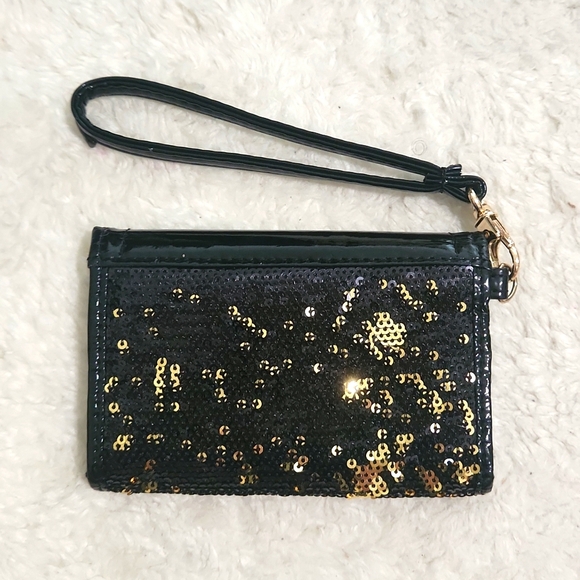 Style & Co. Black & Gold Sequins Wristlet - Picture 6 of 8